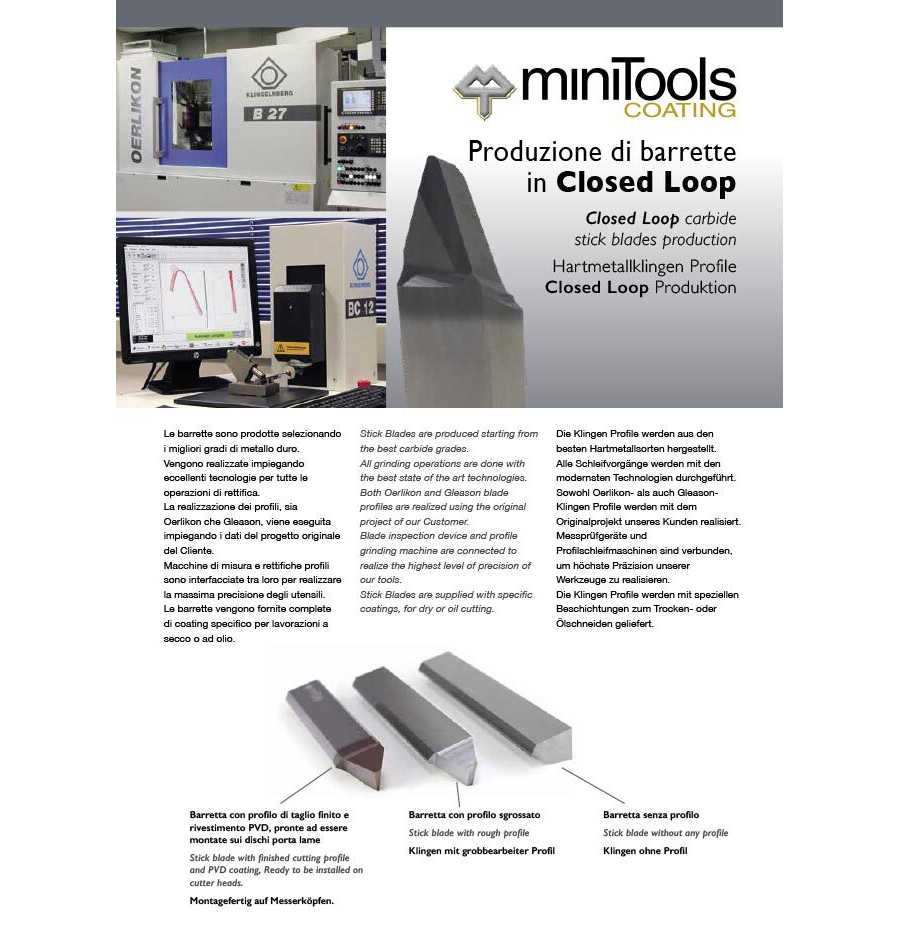 Hartmetallklingen Profile Closed Loop Produktion